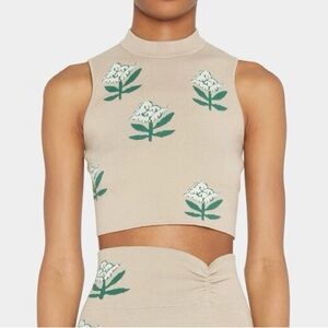 $155 NWT Rhode Jude Knit Top in Neutral Booti Sz Large